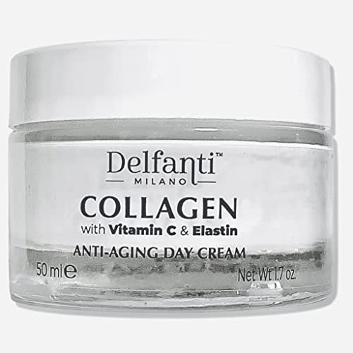 Delfanti-Milano COLLAGEN with VITAMIN C & ELASTIN Sculpting & Lifting Anti-Aging Day Cream - Face and Neck Moisturizer - Made in Italy (1.69 Fl Oz) Avelisse