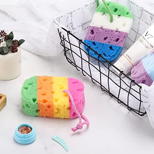 BTYMS 3-Piece Exfoliating Bath Sponge Set - Soft Loofah Body Scrubbers for Gentle Cleansing - görsel 14