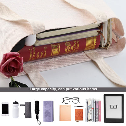 WZMPA Anime Girl Cosmetic Bag - 'You Are Braver, Stronger, Smarter Than You Think' Canvas Makeup Pouch for Women & Teen Girls (Always Anime Tote)