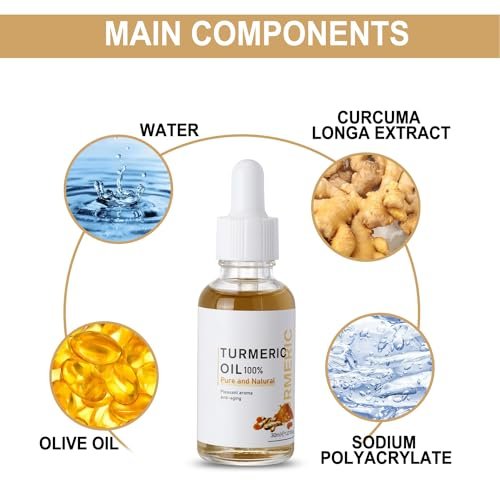 2 Pack Turmeric Dark Spot Corrector Serum Oil – Natural Brightening Face Serum for Dark Spots, Even Skin Tone, and Moisturizing Repair (30ml Each) - görsel 12