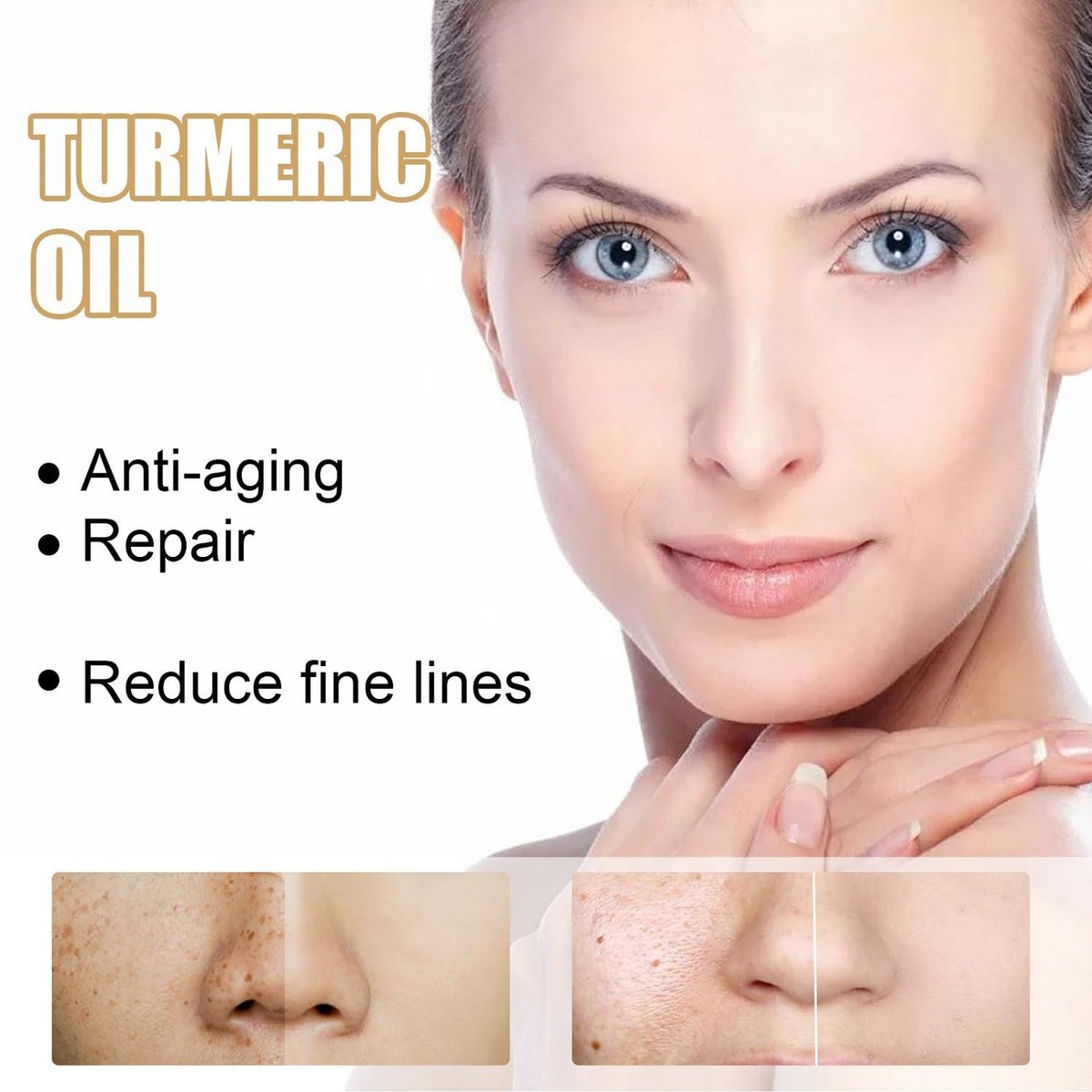 2 Pack Turmeric Dark Spot Corrector Serum Oil – Natural Brightening Face Serum for Dark Spots, Even Skin Tone, and Moisturizing Repair (30ml Each) - görsel 3