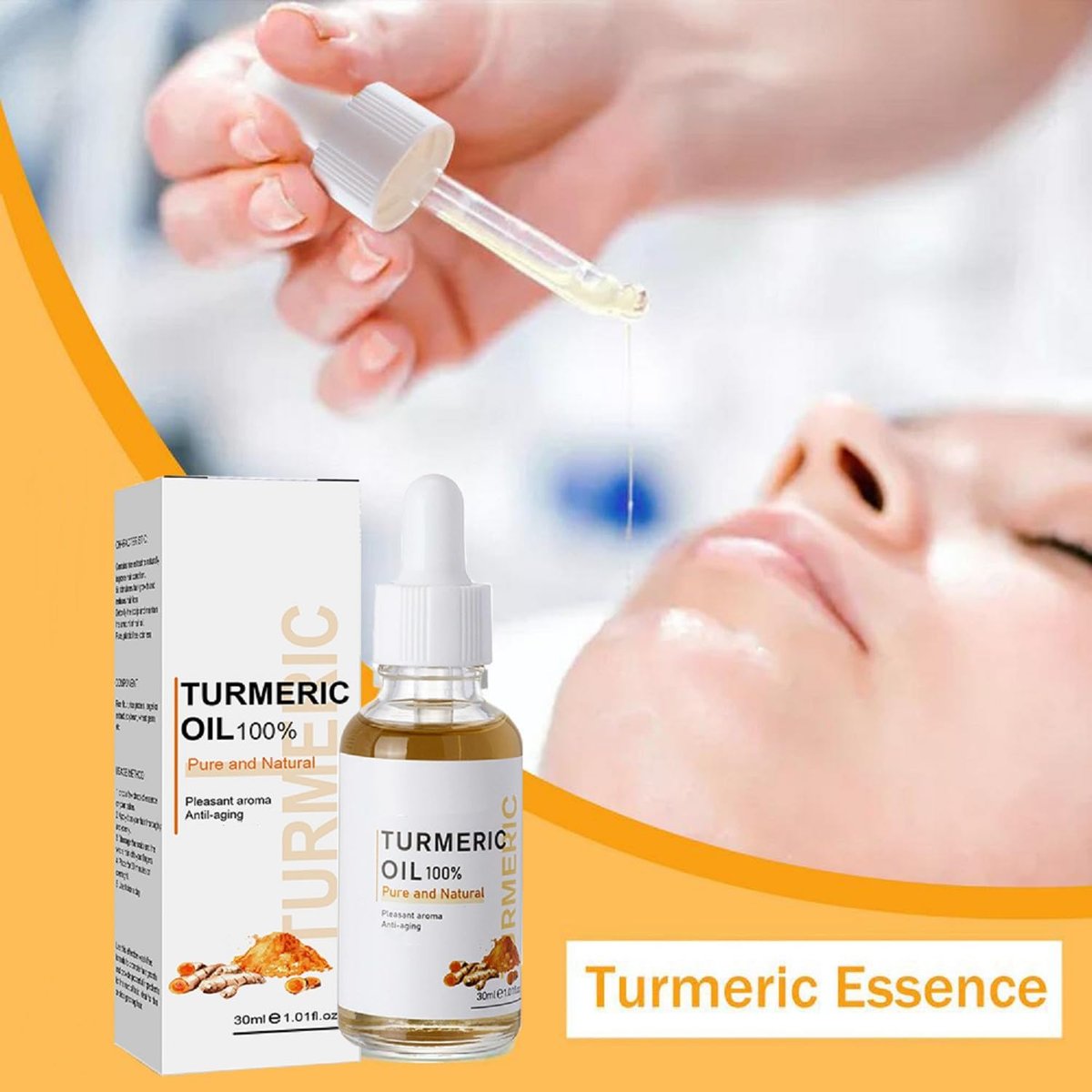 2 Pack Turmeric Dark Spot Corrector Serum Oil – Natural Brightening Face Serum for Dark Spots, Even Skin Tone, and Moisturizing Repair (30ml Each) - görsel 5