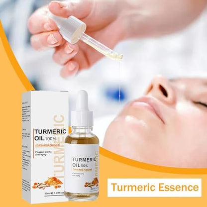 2 Pack Turmeric Dark Spot Corrector Serum Oil – Natural Brightening Face Serum for Dark Spots, Even Skin Tone, and Moisturizing Repair (30ml Each)