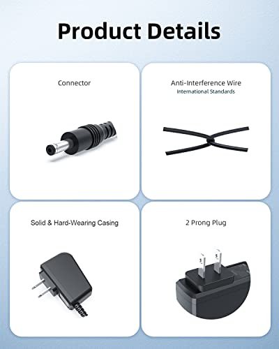 8V Power Cord Compatible with Philips Norelco HQ840 Multigroom Series 3000 MG3750 MG3750/60 MG3760 Charger Shaver Power Supply - görsel 6