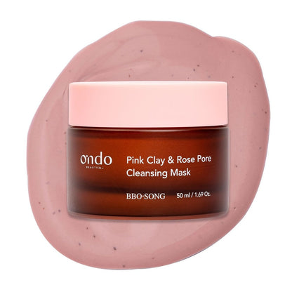 ONDO Beauty 36.5 Pink Clay & Rose Pore Cleansing Mask – Purifying & Illuminating Clay Mask, Clears Pores, Reduces Redness, Exfoliates | Korean Vegan Skincare | 1.69 fl.oz.