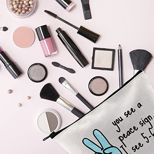 You See a Peace Sign I See 5-6 cm OBGYN Zipper Pouch - Novelty Labor & Delivery Nurse Gift Makeup Bag - görsel 10