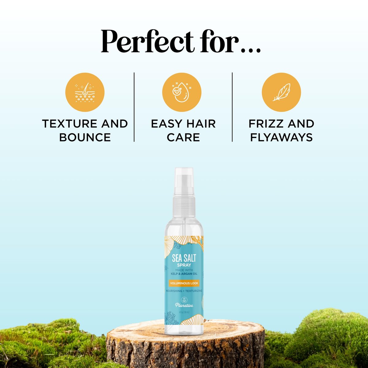 Sea Salt Spray for Hair Volume - Beach Waves Texturizing Spray for Women and Men, Extra Hold, Non-Sticky, 4 Fl Oz - görsel 3