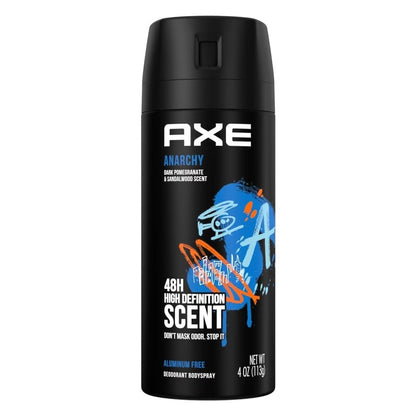 AXE Anarchy for Him Body Spray 4 oz (Pack of 2) – Long-Lasting Fragrance for Men Avelisse