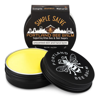 Portland Bee Balm Simple Salve - All Natural Handmade Beeswax Based Hand and Body Moisturizing Balm, 2 oz Avelisse