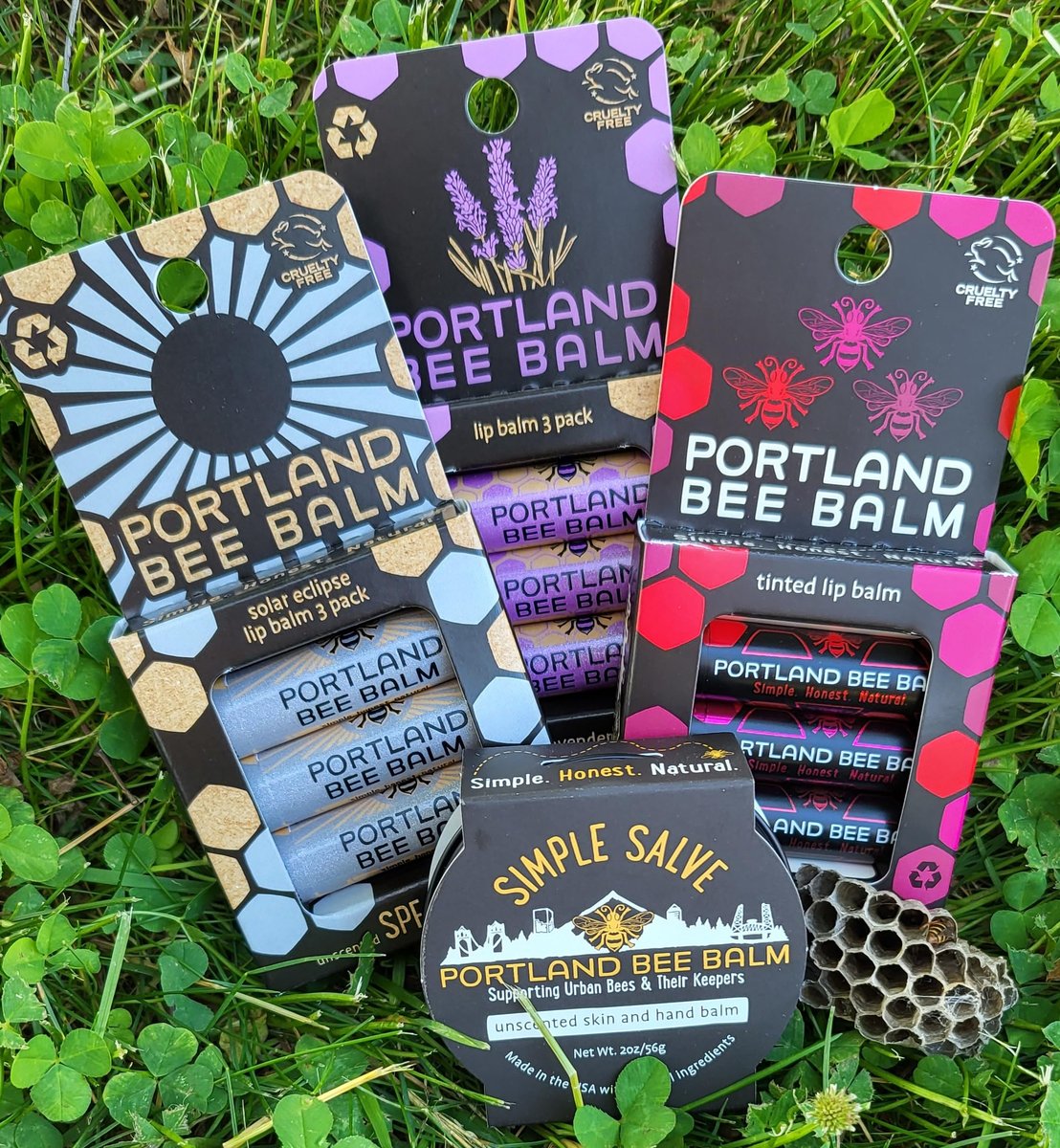 Portland Bee Balm Simple Salve - All Natural Handmade Beeswax Based Hand and Body Moisturizing Balm, 2 oz Avelisse