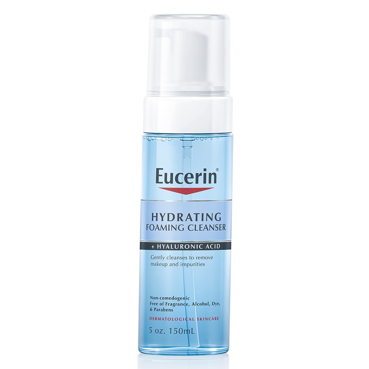 Eucerin Hydrating Foaming Daily Facial Cleanser with Hyaluronic Acid, 5 Fl Oz - görsel 1
