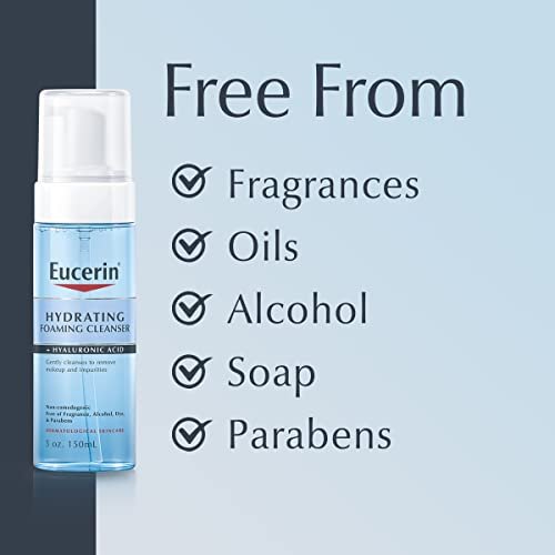 Eucerin Hydrating Foaming Daily Facial Cleanser with Hyaluronic Acid, 5 Fl Oz - görsel 12