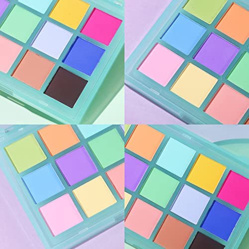 UCANBE Colorful Matte Eyeshadow Palette - 15 Pastel Shades Mint Candy, High Pigment & Blendable - görsel 15