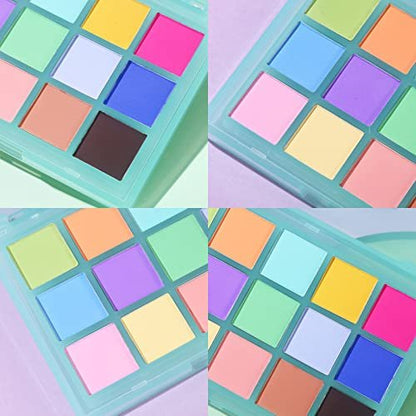 UCANBE Colorful Matte Eyeshadow Palette - 15 Pastel Shades Mint Candy, High Pigment & Blendable