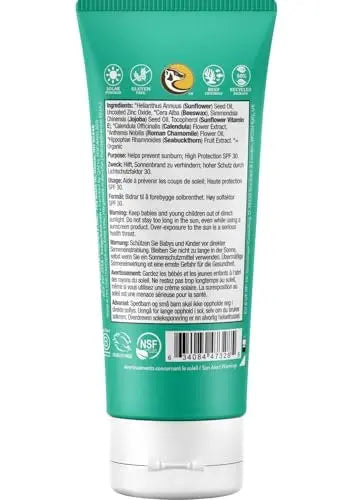 Badger Baby Clear Zinc Sunscreen SPF 30 - 87ml (3 oz) - Natural Mineral Sun Protection for Babies & Kids Avelisse