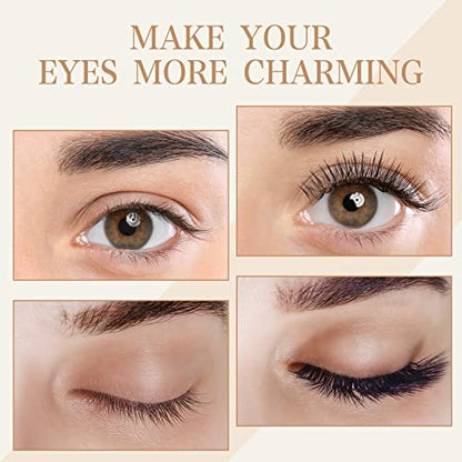 Nuogo 24 Pairs Reusable Self Adhesive Eyelashes - Natural Look False Lashes No Glue Needed with Applicator Tool Avelisse