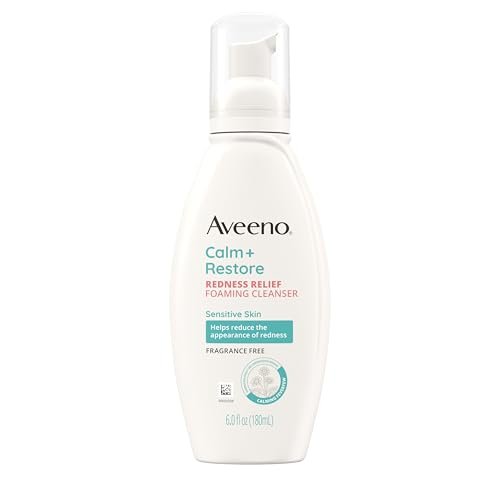 Aveeno Calm + Restore Redness Relief Foaming Cleanser – Gentle Daily Face Wash with Calming Feverfew, Hypoallergenic & Fragrance-Free, 6 fl. oz - görsel 13