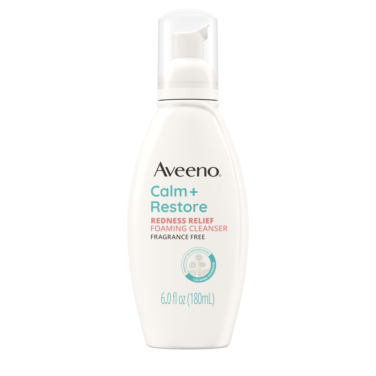 Aveeno Calm + Restore Redness Relief Foaming Cleanser – Gentle Daily Face Wash with Calming Feverfew, Hypoallergenic & Fragrance-Free, 6 fl. oz - görsel 2
