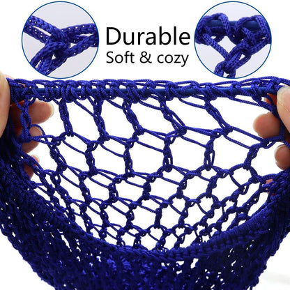 TCOTBE 3-Pack Mesh Hair Net - Rayon Knit Snood Hat for Sleeping, Long Hair Cover, Soft Sleeping Cap for Women (Black, Royal Blue, Dark Blue)