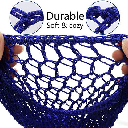 TCOTBE 3-Pack Mesh Hair Net - Rayon Knit Snood Hat for Sleeping, Long Hair Cover, Soft Sleeping Cap for Women (Black, Royal Blue, Dark Blue)