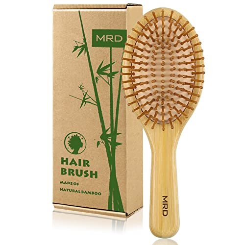 MRD Natural Bamboo Paddle Hair Brush - Detangling Brush for Thick, Thin, Curly, Dry Hair | Scalp Massage for Women & Men - görsel 2