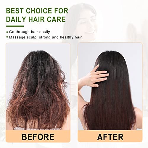 MRD Natural Bamboo Paddle Hair Brush - Detangling Brush for Thick, Thin, Curly, Dry Hair | Scalp Massage for Women & Men - görsel 10