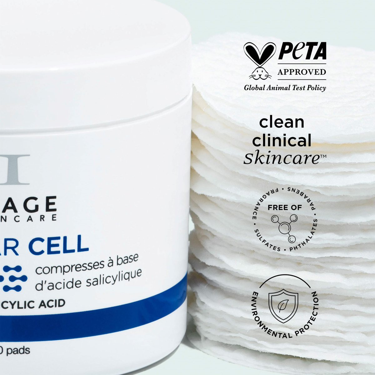IMAGE Skincare CLEAR CELL Salicylic Clarifying Pads - Exfoliating Wipes for Oily & Prone Skin, 60 Count Avelisse