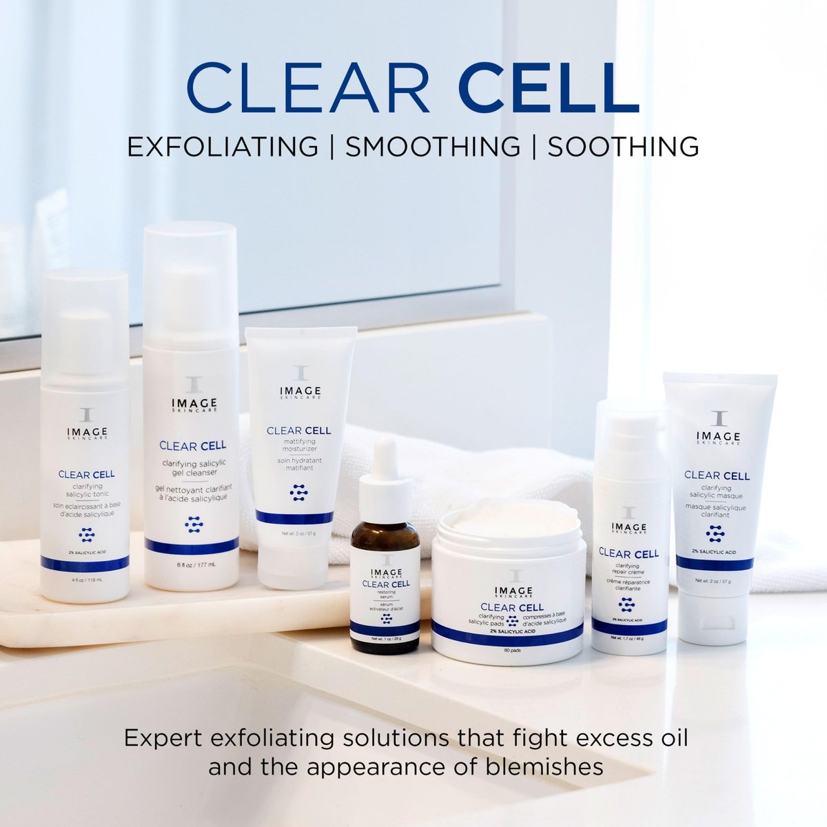 IMAGE Skincare CLEAR CELL Salicylic Clarifying Pads - Exfoliating Wipes for Oily & Prone Skin, 60 Count Avelisse