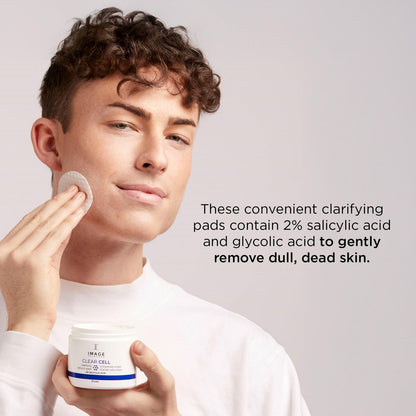 IMAGE Skincare CLEAR CELL Salicylic Clarifying Pads - Exfoliating Wipes for Oily & Prone Skin, 60 Count Avelisse