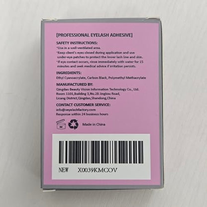 VEYES INC Extra Strong Eyelash Extension Glue – 1 Sec Drying, 8 Weeks Retention, Black Professional Lash Adhesive Avelisse
