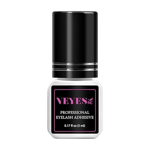 VEYES INC Extra Strong Eyelash Extension Glue – 1 Sec Drying, 8 Weeks Retention, Black Professional Lash Adhesive Avelisse