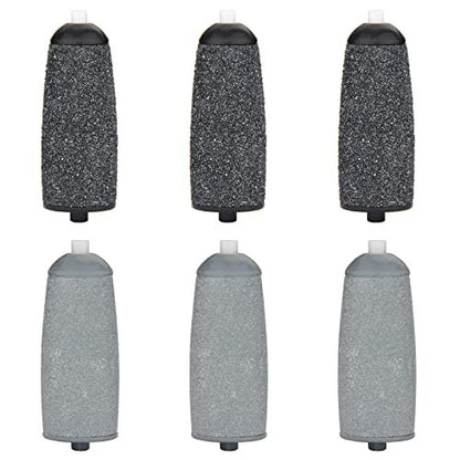 6-Pack Replacement Roller Heads for Flawless Pedi – Coarse & Fine Diamond Roller Refills Compatible with Finishing Touch Flawless Pedi