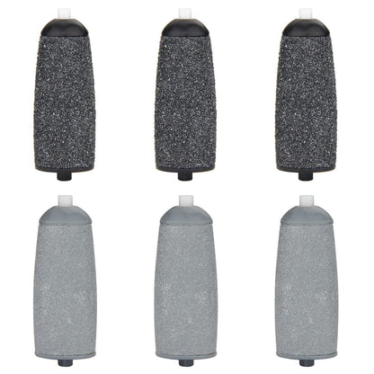 6-Pack Replacement Roller Heads for Flawless Pedi – Coarse & Fine Diamond Roller Refills Compatible with Finishing Touch Flawless Pedi