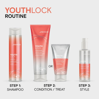 Joico YouthLock Treatment Masque with Collagen - Nourish, Soften, Strengthen & Protect Hair - Sulfate Free - 5.1 Fl Oz