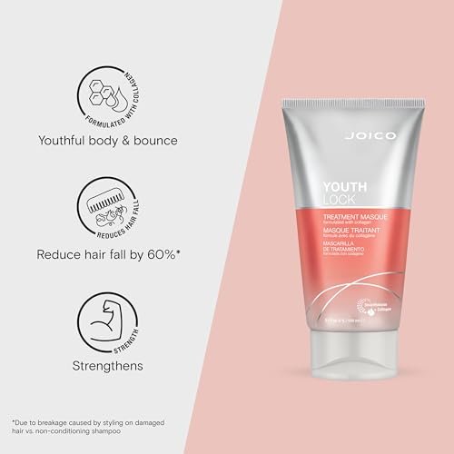 Joico YouthLock Treatment Masque with Collagen - Nourish, Soften, Strengthen & Protect Hair - Sulfate Free - 5.1 Fl Oz - görsel 6