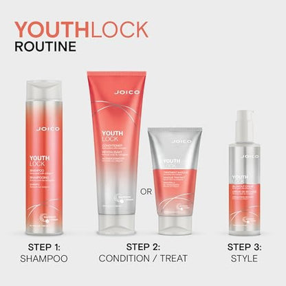 Joico YouthLock Treatment Masque with Collagen - Nourish, Soften, Strengthen & Protect Hair - Sulfate Free - 5.1 Fl Oz