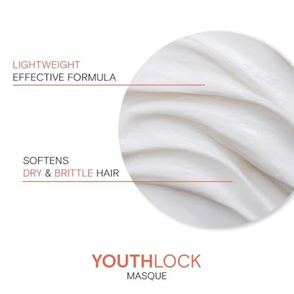 Joico YouthLock Treatment Masque with Collagen - Nourish, Soften, Strengthen & Protect Hair - Sulfate Free - 5.1 Fl Oz