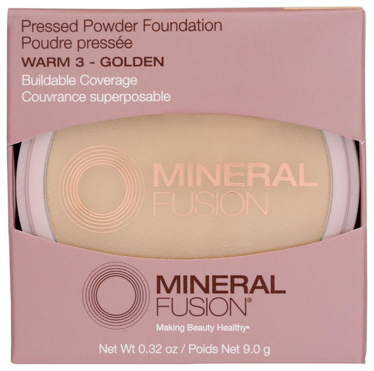 Mineral Fusion Pressed Base - Warm 3 - 0.32 oz - Natural-Looking Foundation