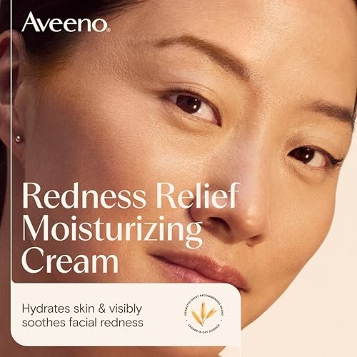 Aveeno Calm + Restore Facial Moisturizer for Redness Relief, Non-Comedogenic, Ceramide & Vitamin B5, Hypoallergenic, Fragrance-Free, 1.7 oz - görsel 4