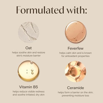 Aveeno Calm + Restore Facial Moisturizer for Redness Relief, Non-Comedogenic, Ceramide & Vitamin B5, Hypoallergenic, Fragrance-Free, 1.7 oz