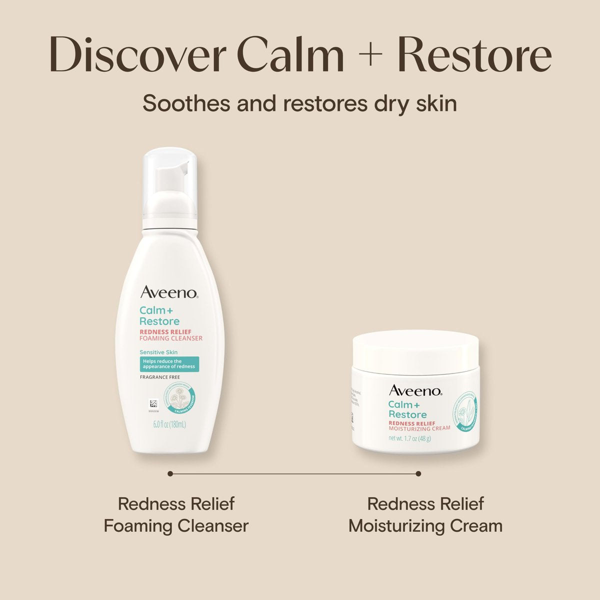 Aveeno Calm + Restore Facial Moisturizer for Redness Relief, Non-Comedogenic, Ceramide & Vitamin B5, Hypoallergenic, Fragrance-Free, 1.7 oz - görsel 15