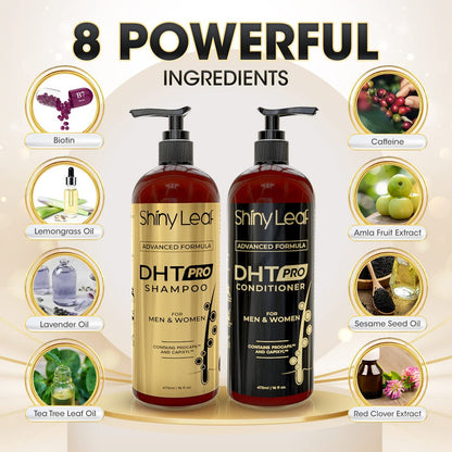 DHT Pro Shampoo and Conditioner Set - Advanced Hair Loss Solution with Procapil and Capixyl for Men and Women, Made in USA Avelisse
