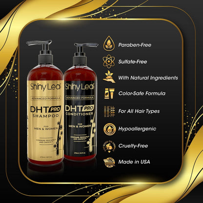 DHT Pro Shampoo and Conditioner Set - Advanced Hair Loss Solution with Procapil and Capixyl for Men and Women, Made in USA Avelisse