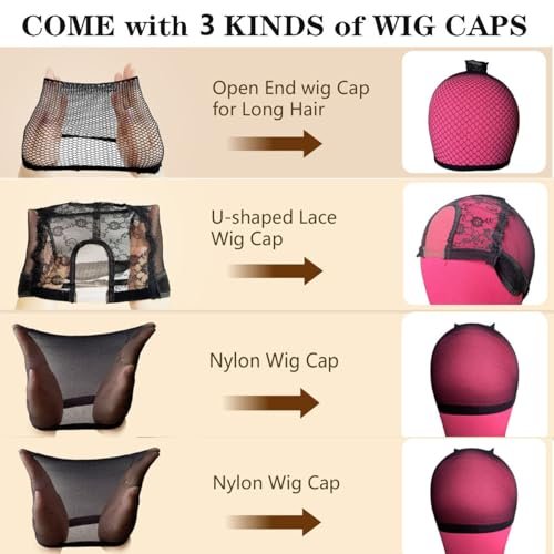 23 Inch Canvas Block Wig Head with 47 Inch Tripod Stand - SZCY LLC Mannequin Head for Wig Display, Styling, and Practice with Wig Caps, T C Pins & Brush Avelisse