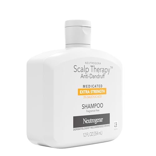 Neutrogena Scalp Therapy Anti-Dandruff Extra Strength Medicated Shampoo with 3% Salicylic Acid, Fragrance Free, 12 fl. oz - görsel 8