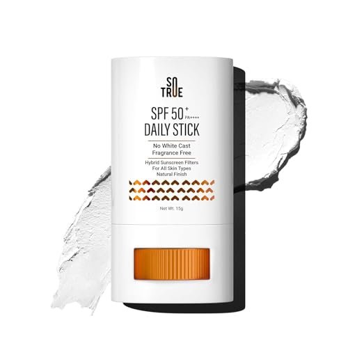 Sotrue SPF 50+ Daily Sunscreen Stick - Lightweight, Water Resistant, No White Cast, Broad Spectrum PA++++, Non Sticky Dewy Finish, Mess Free Sun Protection for Face & Body (15g) - görsel 2