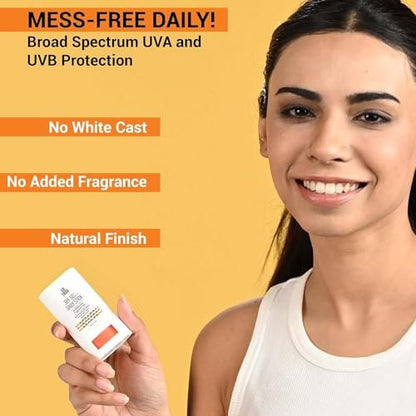 Sotrue SPF 50+ Daily Sunscreen Stick - Lightweight, Water Resistant, No White Cast, Broad Spectrum PA++++, Non Sticky Dewy Finish, Mess Free Sun Protection for Face & Body (15g)