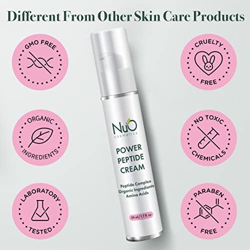 NuOrganic Peptide Face Cream - Anti Aging, Wrinkles, Firming & Tone - Patented PhytoCellular Science - Vegan, 1.7 oz - görsel 7