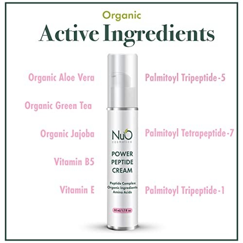 NuOrganic Peptide Face Cream - Anti Aging, Wrinkles, Firming & Tone - Patented PhytoCellular Science - Vegan, 1.7 oz - görsel 5