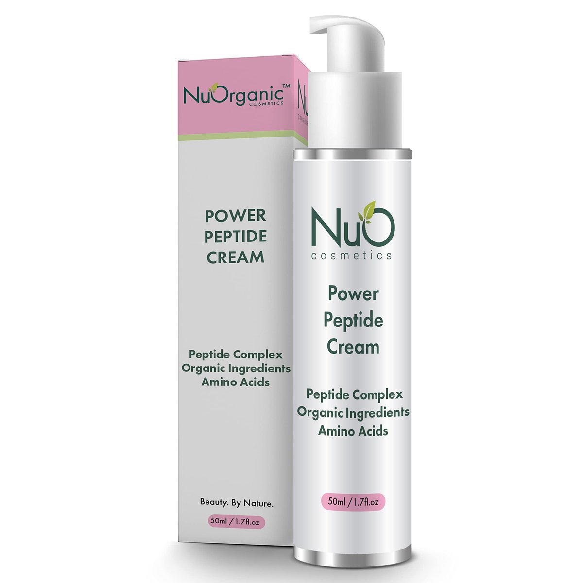 NuOrganic Peptide Face Cream - Anti Aging, Wrinkles, Firming & Tone - Patented PhytoCellular Science - Vegan, 1.7 oz - görsel 2